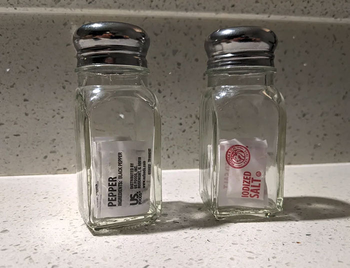 Salt And Pepper Shakers At My Hotel Room