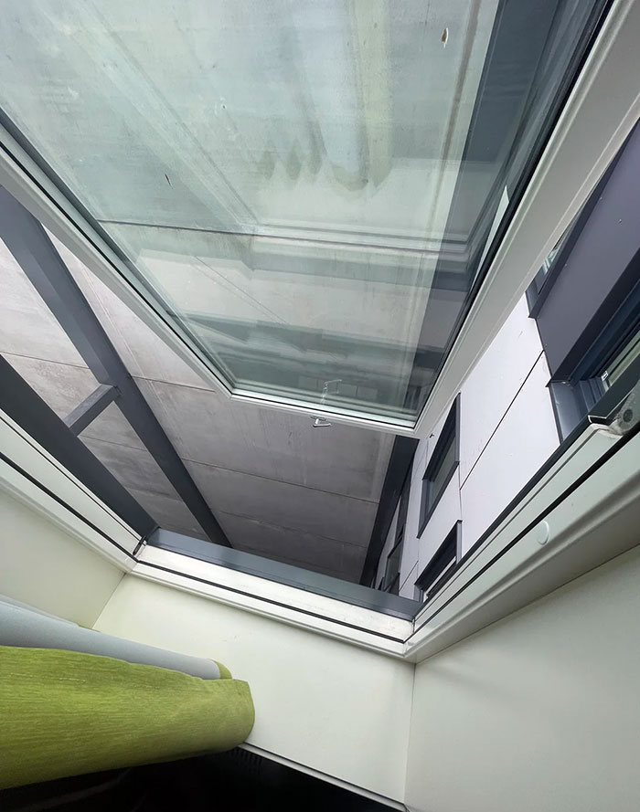 My Hotel Window On The 8th Floor Has A Window That Opens From The Bottom And Opens Up Far Enough To Fall Through The Frame