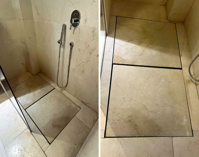 The Shower Drain In My Hotel Looks Like A Trap Door