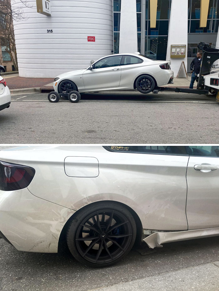 Me And My Girlfriend Stayed At The Hotel, Where The Valet Driver Decided To Take My Car For A Joy Ride And Ran My Car Up A Curb