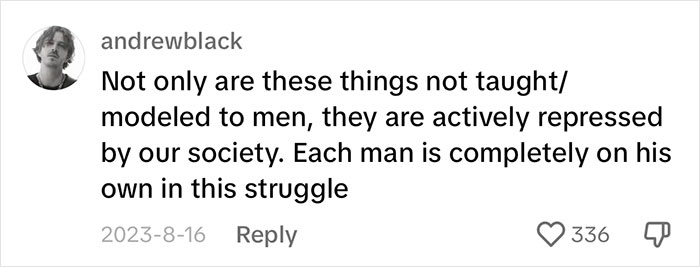 Woman Shares How Ladies Have To Carry The Emotional Burden Of Men Not Expressing Their Feelings