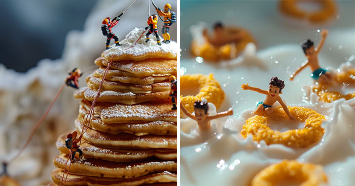 Enchanting Micro-Adventures: 10 Images That I Created With AI Of A Giant Food Galaxy