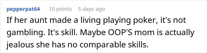 Mom Asks For The Inheritance Her Daughter Got So She Can "Sanitize" It