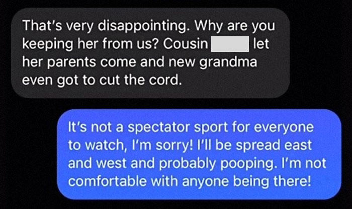 MIL Assumes She Will Be In The Delivery Room And Might Even Cut The Cord, Gets Told 'No'