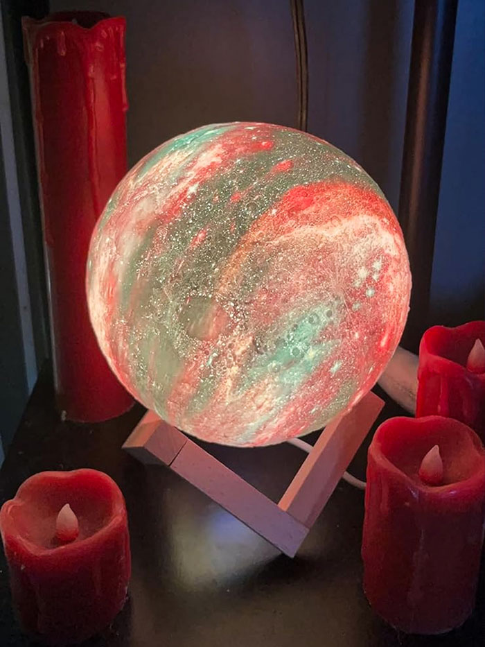 Get Ready To Moon-Gaze In Style With The Show-Stopping Realistic Moon Galaxy Lamp, A Stunning Representation Of The Lunar Surface That'll Mesmerize Everyone In The Room
