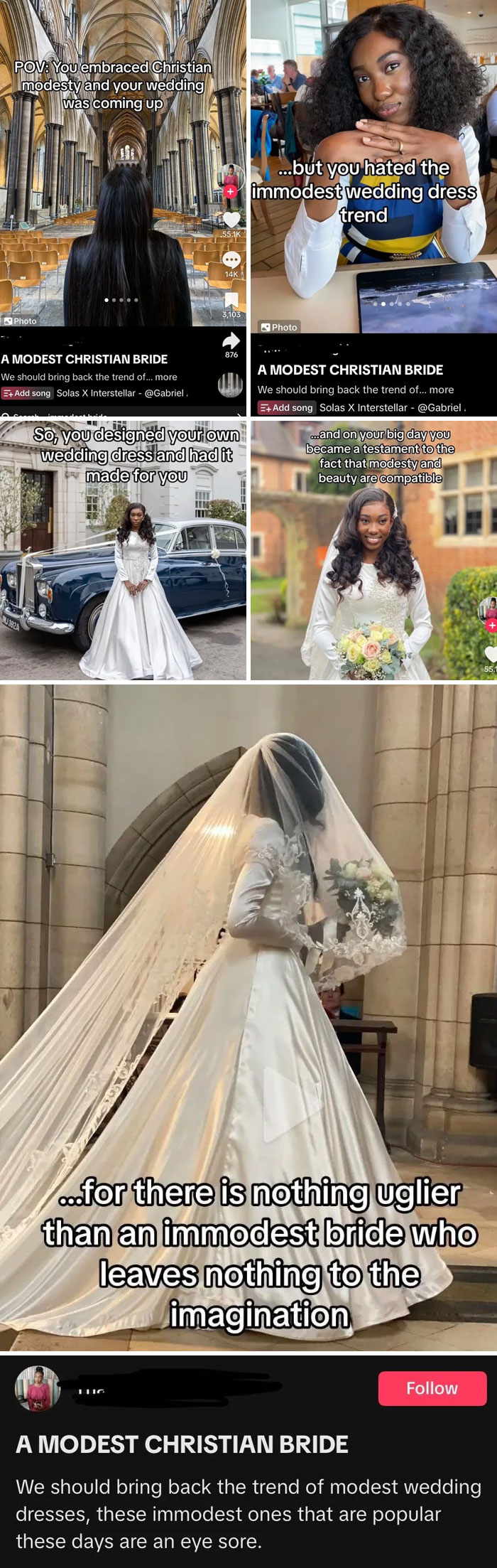 I Was All For This Video Until She Started Putting Down Other Women For Their Wedding Dresses