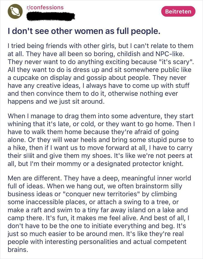 Internalized Misogyny Is Truly A Trip