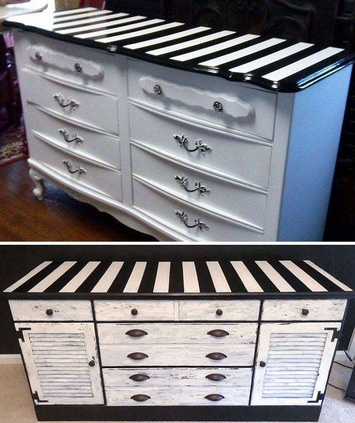 Pinterest Inspiration On Top, My Attempt On The Bottom