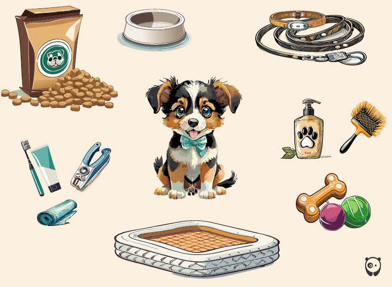 illustration of puppy checklist illustration of puppy checklist