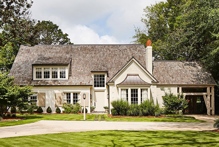 Massive white suburban ranch 