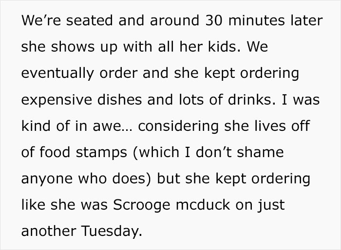Aunt Racks Up $300 In Food, Is Shocked When She Hears They're Splitting The Bill Aunt Racks Up $300 In Food, Is Shocked When She Hears They're Splitting The Bill