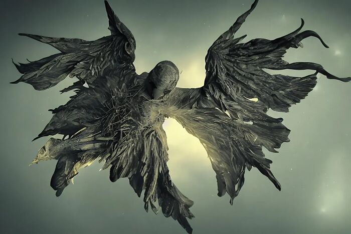 Image Of An Angel Created By Ai Following Descriptions From The Bible