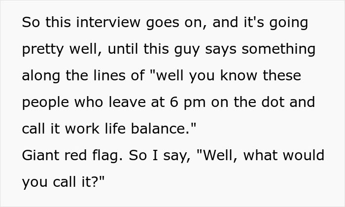 Interviewer Starts Mocking Work-Life Balance, Shuts Up After Applicant Retaliates