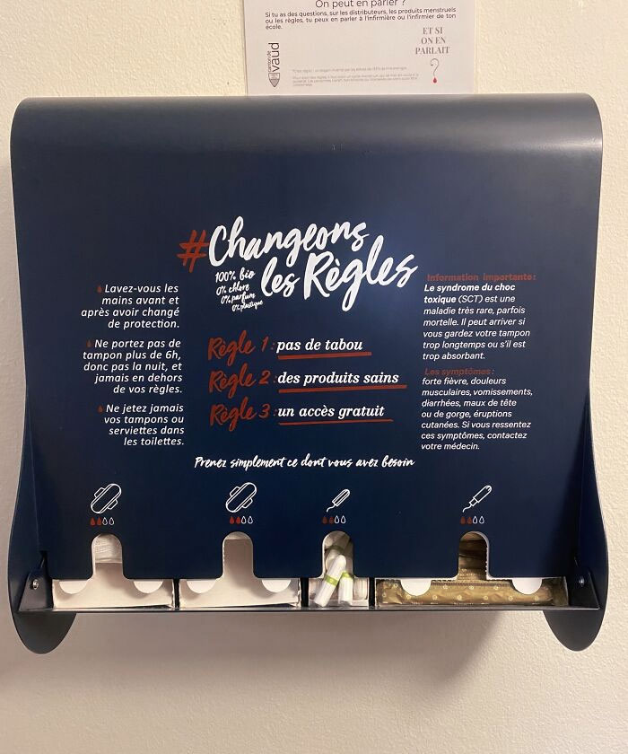 In My Gymnasium There Are Period Products For Free, I’m Not Concerned By That But I Think It’s A Good Thing 