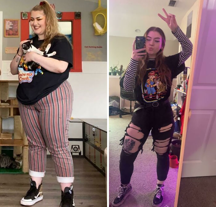 250 Pounds Before vs. 166 Pounds Now. I Used 18:6 And Kept My Calories Under 1,500 A Day. Took About 8 Months With No Straining Exercises Besides My Job And No Special Diets