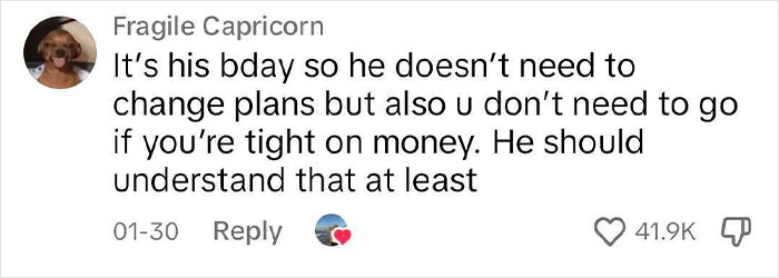 Guy Skips Friend's Birthday Dinner Because The Cheapest Entrée Is $41, And People Have Opinions Guy Skips Friend's Birthday Dinner Because The Cheapest Entrée Is $41, And People Have Opinions