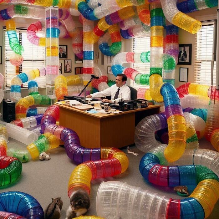 They Couldn't Stop Michael Scott From Creating A Hamster Town In The Office