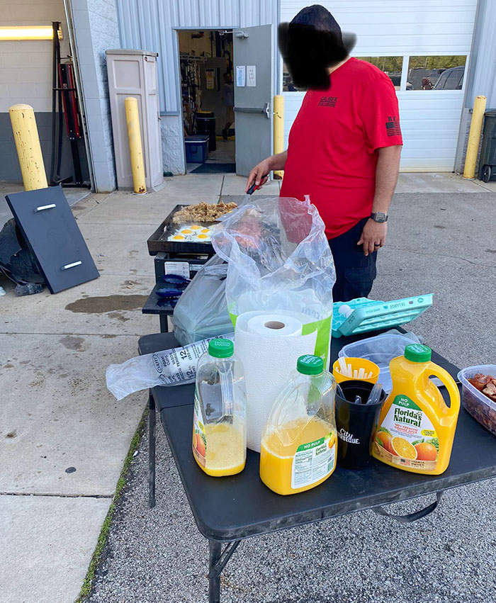 Our Boss Makes Us Breakfast Every Wednesday Without Fail. Really Helps The Morale