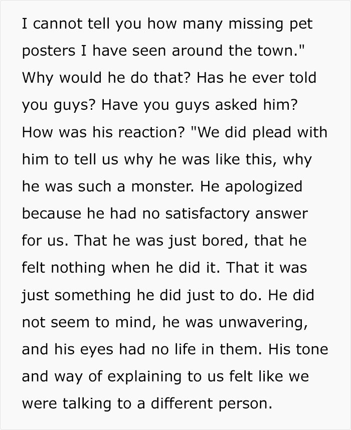 Woman Dumps Her BF After His Parents Warn Her Not To Leave Him Alone With Her Pets Woman Dumps Her BF After His Parents Warn Her Not To Leave Him Alone With Her Pets