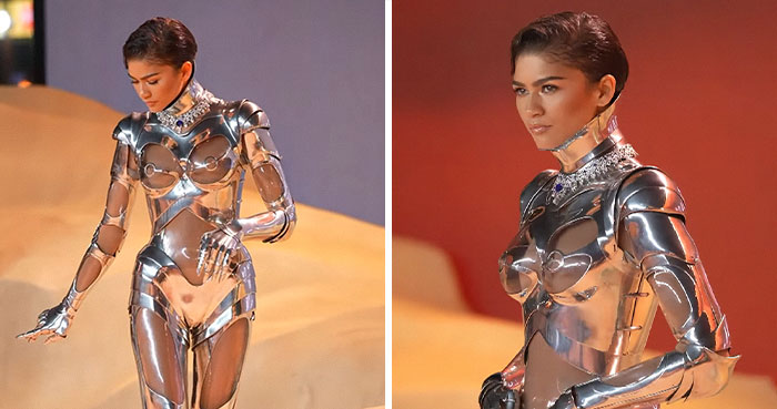 Zendaya Wore A Robotic Look With Plexiglass Panels, And Social Media Has The Same Odd Question