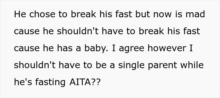 Man Loses Patience Mid-Ramadan Fast, Wife Gives Him An Ultimatum After Baby Becomes A Target