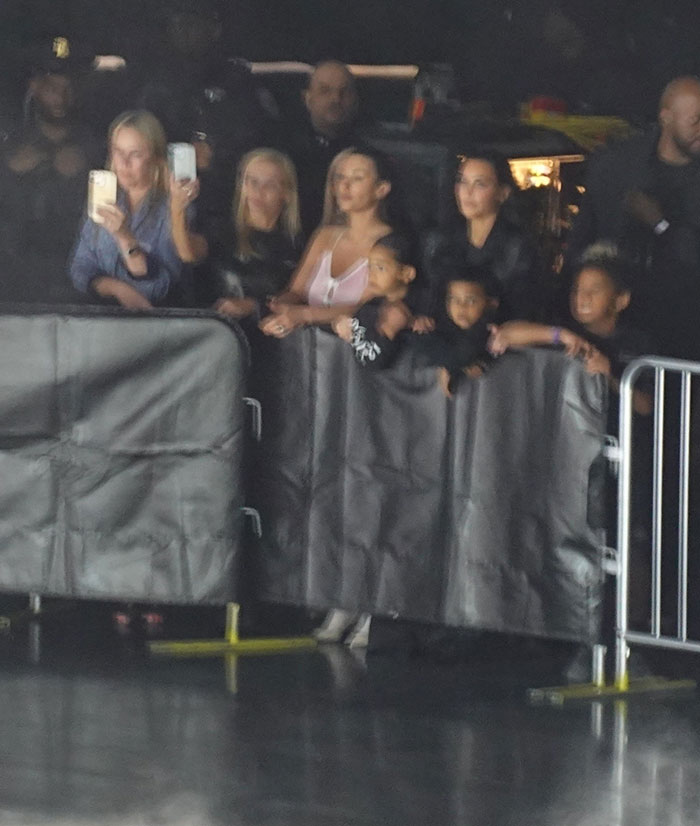 Kim Kardashian Goes To Kanye's Listening Party With Their Kids&mdash;And Bianca Censori