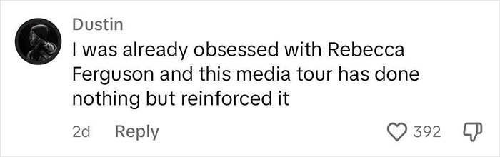 Rebecca Ferguson&rsquo;s Viral Moments From The &ldquo;Dune&rdquo; Press Tour Are Nearly As Good As The Film