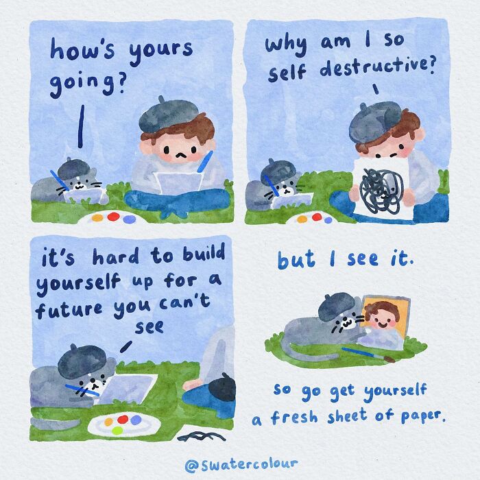 Artist Helps Calm Anxious Minds With The Comforting Cat Comics (38 New Pics)