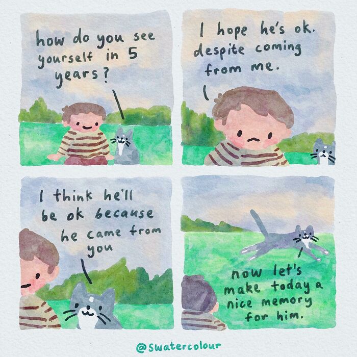 Artist Helps Calm Anxious Minds With The Comforting Cat Comics (38 New Pics)