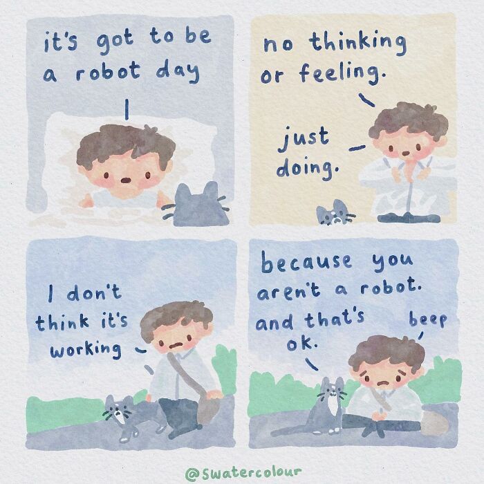 Artist Helps Calm Anxious Minds With The Comforting Cat Comics (38 New Pics)