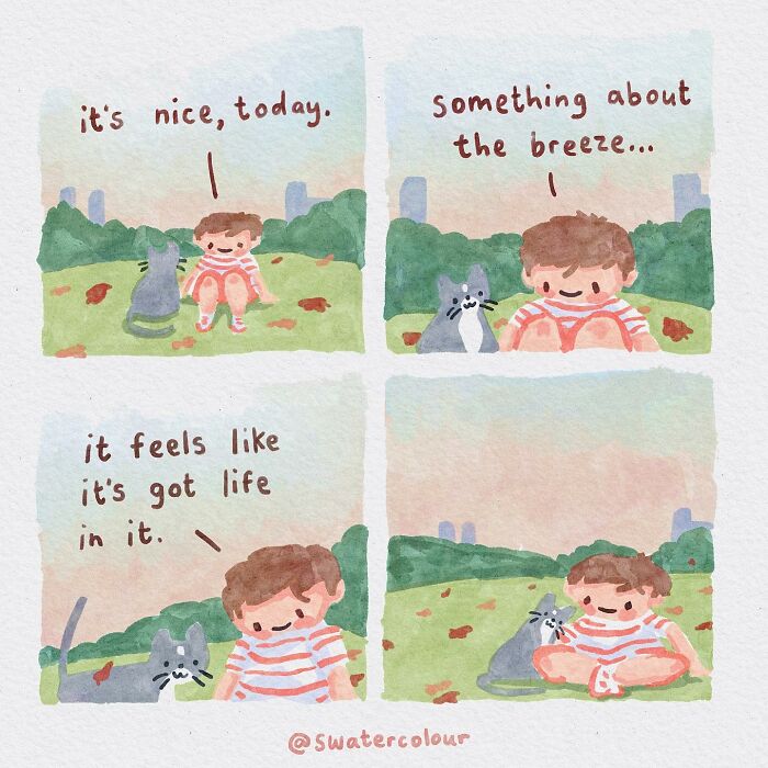 Artist Helps Calm Anxious Minds With The Comforting Cat Comics (38 New Pics)
