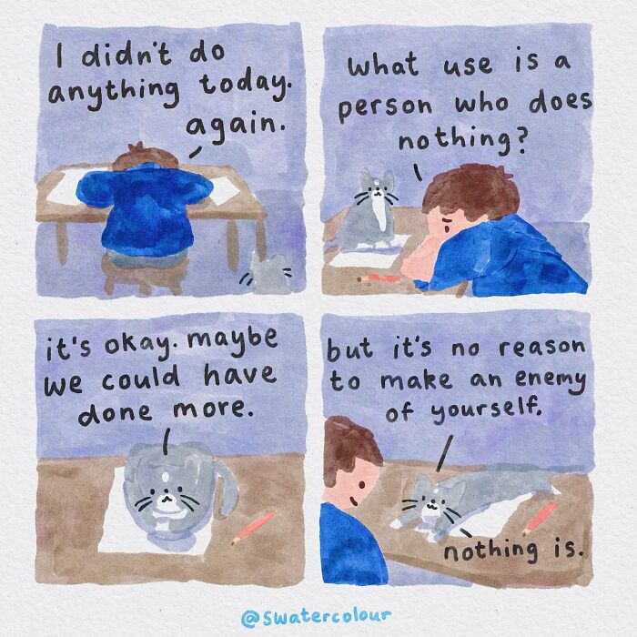 Artist Helps Calm Anxious Minds With The Comforting Cat Comics (38 New Pics)