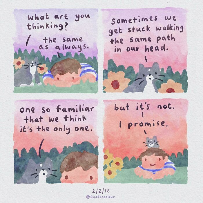 Artist Helps Calm Anxious Minds With The Comforting Cat Comics (38 New Pics)