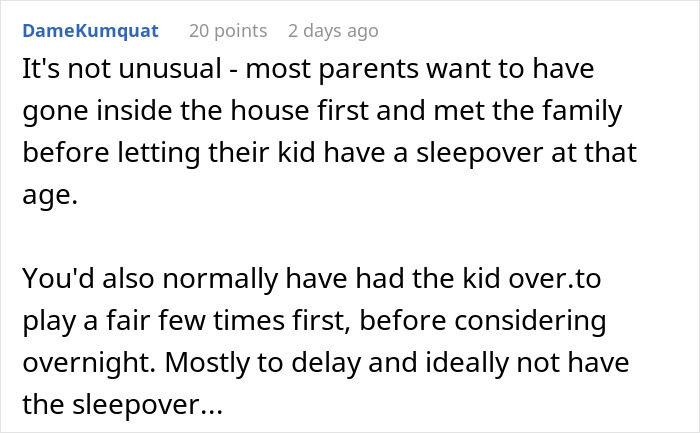 &ldquo;My Daughter Wants To Have A Sleepover - Her Friend&rsquo;s Parents Want To Do A Full Inspection&rdquo;