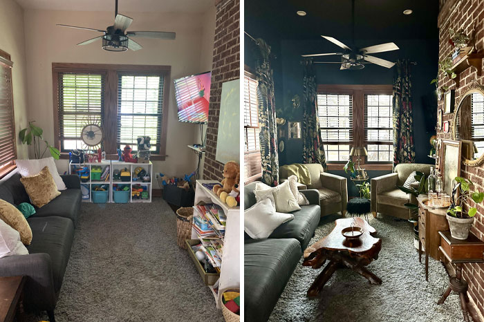 Turned Our Den Into A Lounge