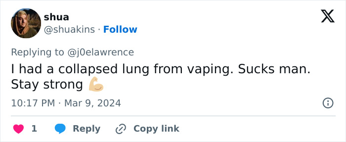 Man Trolled Online After Urging People To Quit Vaping Following Lung Damage