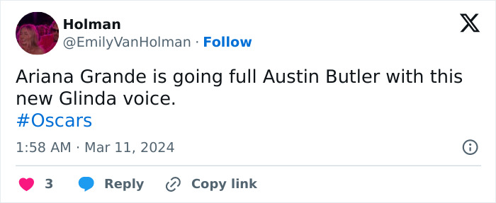 “Constantly Changing Personas”: Ariana Grande’s 2024 Oscars Accent Sparks Backlash “Constantly Changing Personas”: Ariana Grande’s 2024 Oscars Accent Sparks Backlash