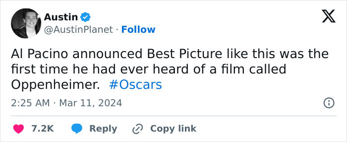 2024 Oscars Most Awkward Moment When Al Pacino Skips Reading Nominees For Best Picture