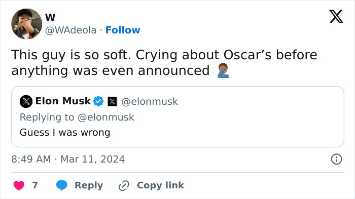 People Are Roasting Elon Musk Over His &ldquo;Woke&rdquo; Oscars Comment, And It&rsquo;s Hilarious