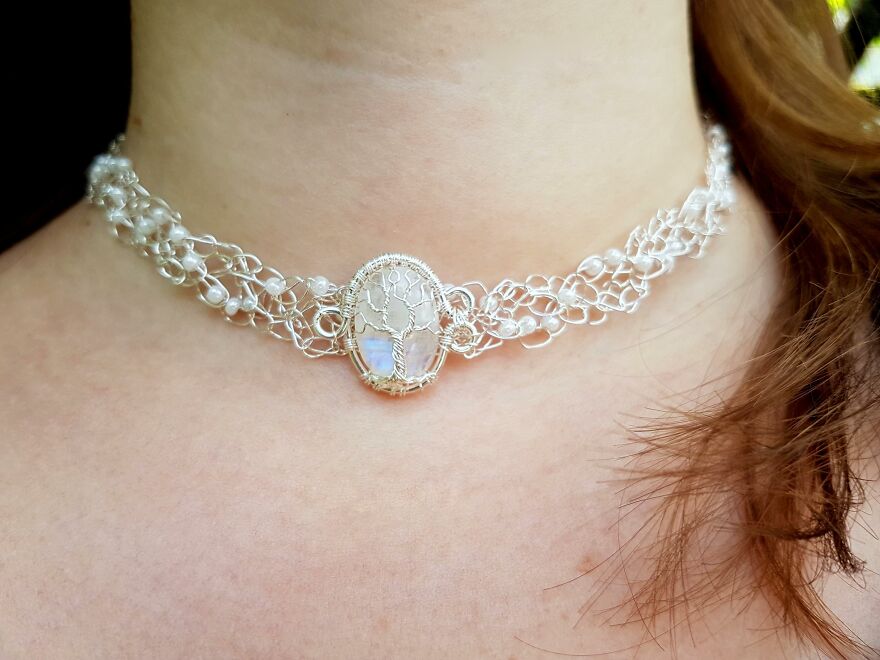 I Crochet With Wire To Make Jewelry, Here Are Some Of My Necklaces (6 Pics)