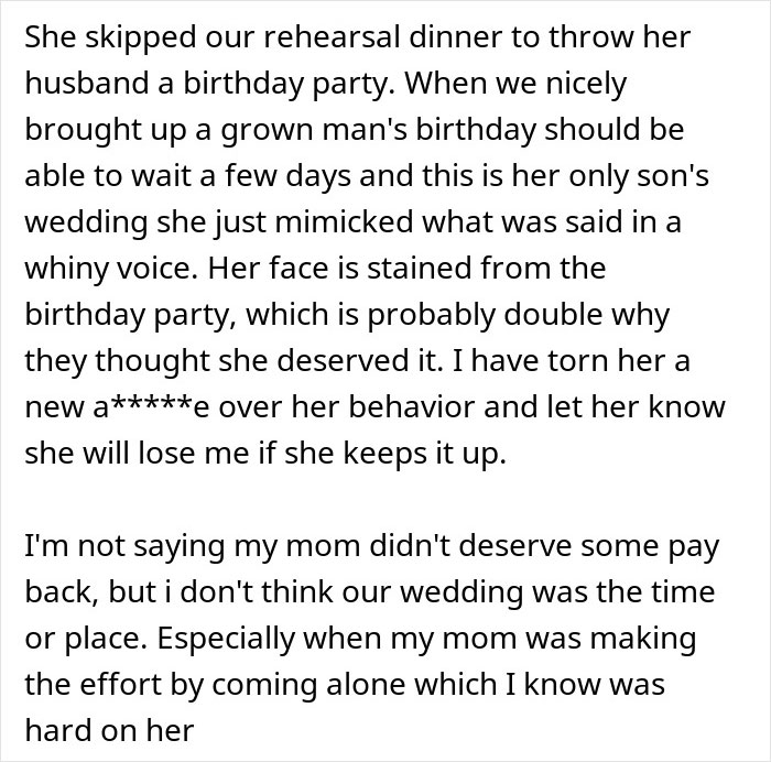 Bride “Pranks” Groom’s Mother, He Finally Decides To Call Her Out For The Mean Behavior Bride “Pranks” Groom’s Mother, He Finally Decides To Call Her Out For The Mean Behavior