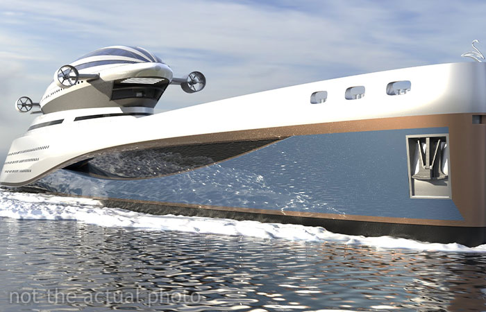 $1 Billion Price Tag For Mega Yacht That Can Travel 75 Knots Above Water And Has Detachable Blimp