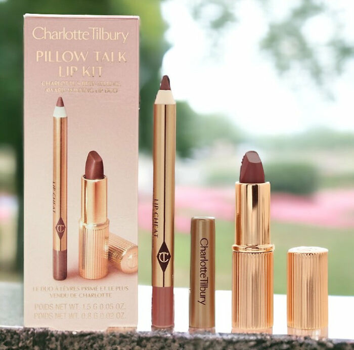 Travel-Size Glam: Charlotte Tilbury's Pillow Talk Lipstick & Liner Set!