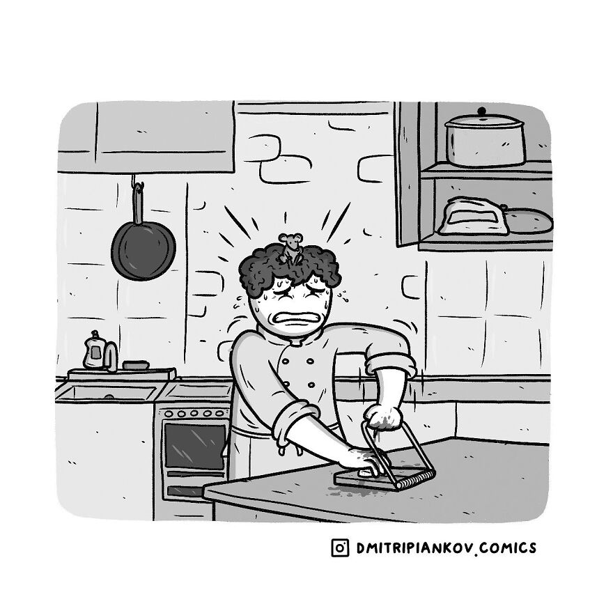 25 New Funny Dark Humor Comics With Twist Endings From Cartoonist Dmitri Piankov