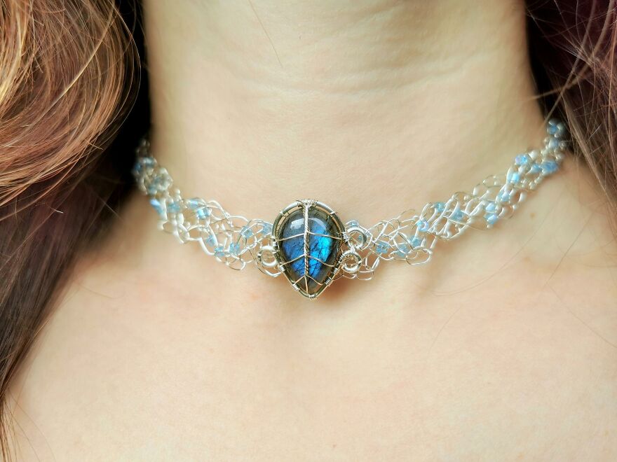 I Crochet With Wire To Make Jewelry, Here Are Some Of My Necklaces (6 Pics)