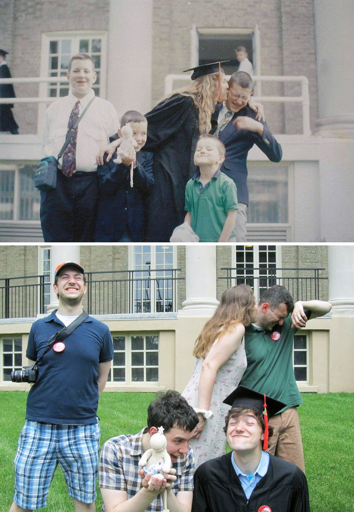My Sister And I Graduated From The Same College 17 Years Apart. My Family Stayed Basically The Same