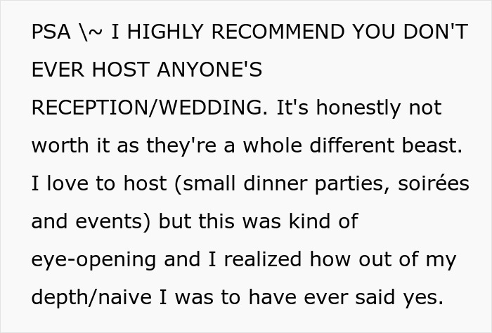 Woman Offers To Host Cousin’s Wedding, Changes Her Mind After Bridezilla Shows Her True Colors Woman Offers To Host Cousin’s Wedding, Changes Her Mind After Bridezilla Shows Her True Colors