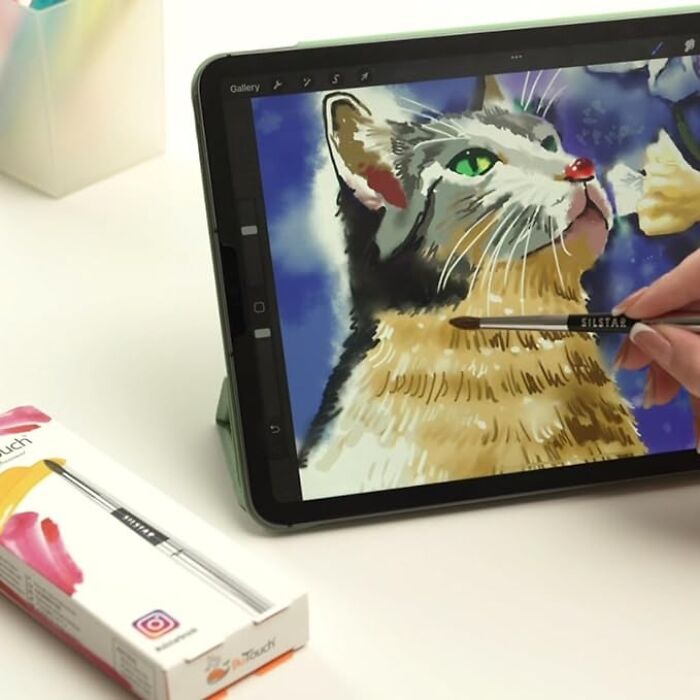 This Painting Brush Stylus Is The Gift That Turns Your Tablet Into A Digital Canvas, Perfect For The Artist Who Loves To Blend Tradition And Technology