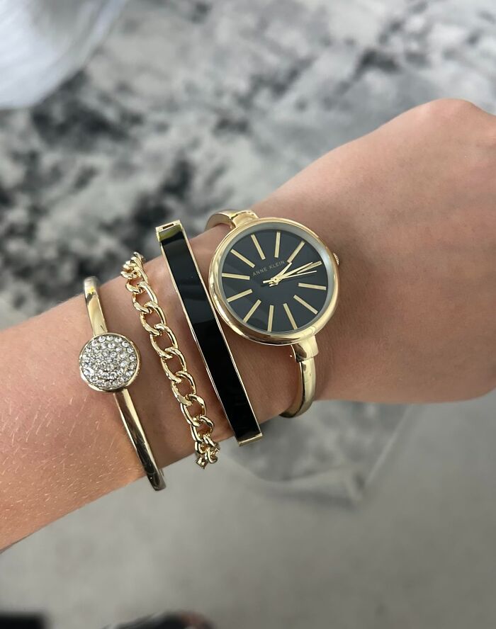 Elevate Every Moment: Ak/1470 Bangle Watch & Bracelet Set By Anne Klein!