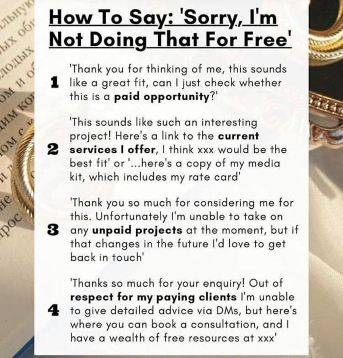 A Cool Guide To Not Doing Things For Free